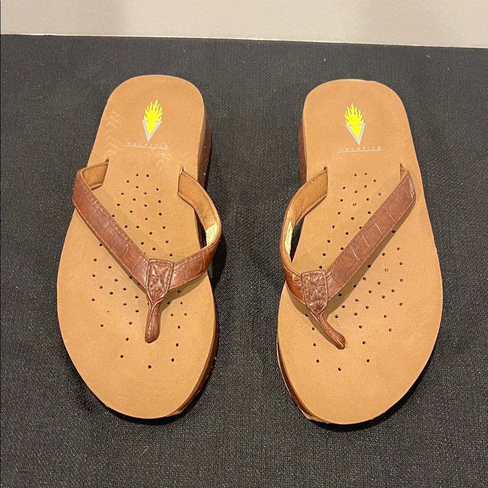 Volatile Brown  Flip Flops